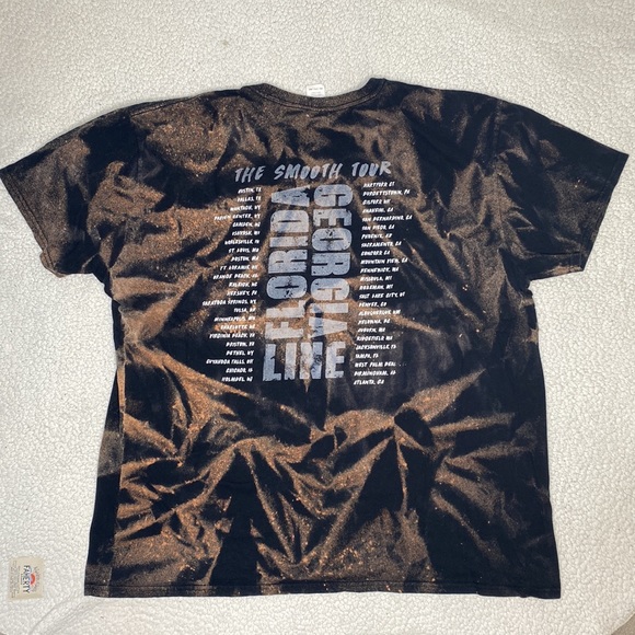 Florida Georgia Line The Smooth Tour Bleached T-Shirt: Size XXL - Picture 2 of 10
